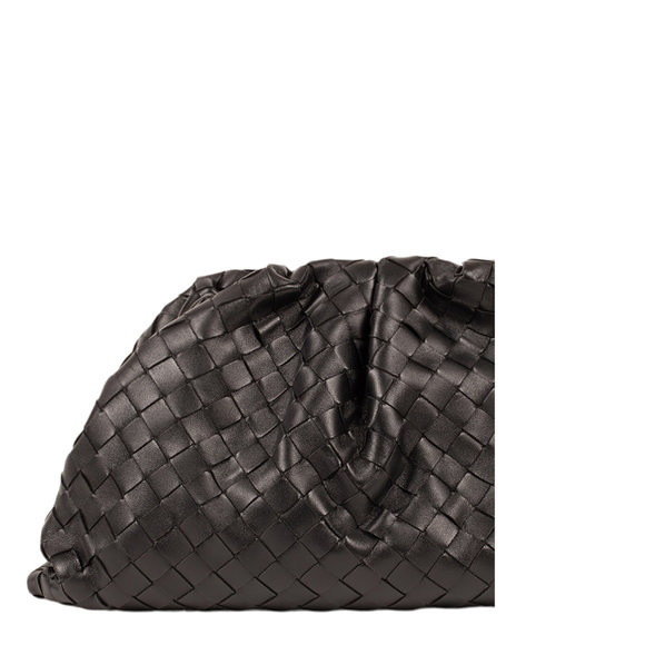 Bottega Veneta Intrecciato Leather Pouch Black Womens - Picture 3 of 5